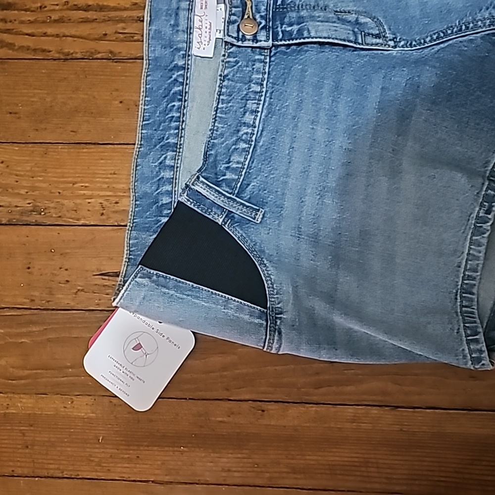 Maternity denim jean shorts size 14 - Picture 3 of 5